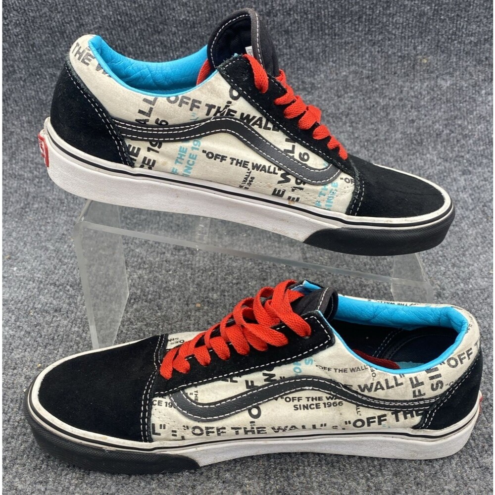Vans Old Skool Off The Wall Flame Print Skate Shoes Black Men 9 / Women 10.5 - Picture 2 of 14
